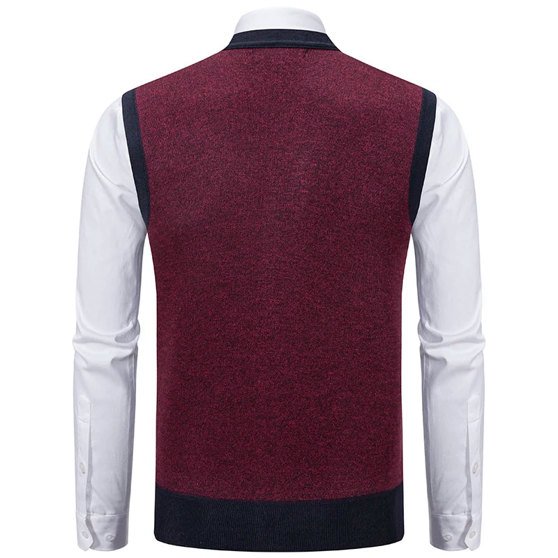 CN Strick Weste Slim Fit - Größe M Polyester Knopfverschluss