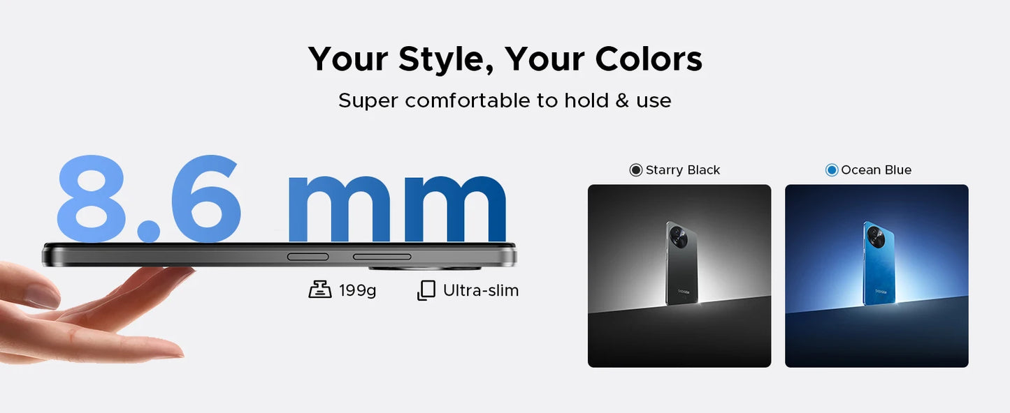 Doogee Note 59 5G Smartphone - 6250 mAh Unisoc T820 6,75 Zoll