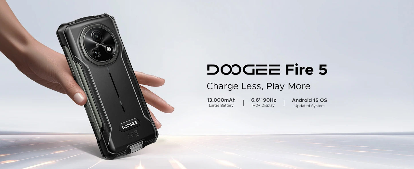 DOOGEE Feuer 5 Großer Akku - 13000 mAh 6,6 Zoll Display Schnellladung