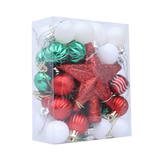 FestlichGlanz KugelSet Glitterstern - Inhalt 36 St., Durchmesser 4 cm