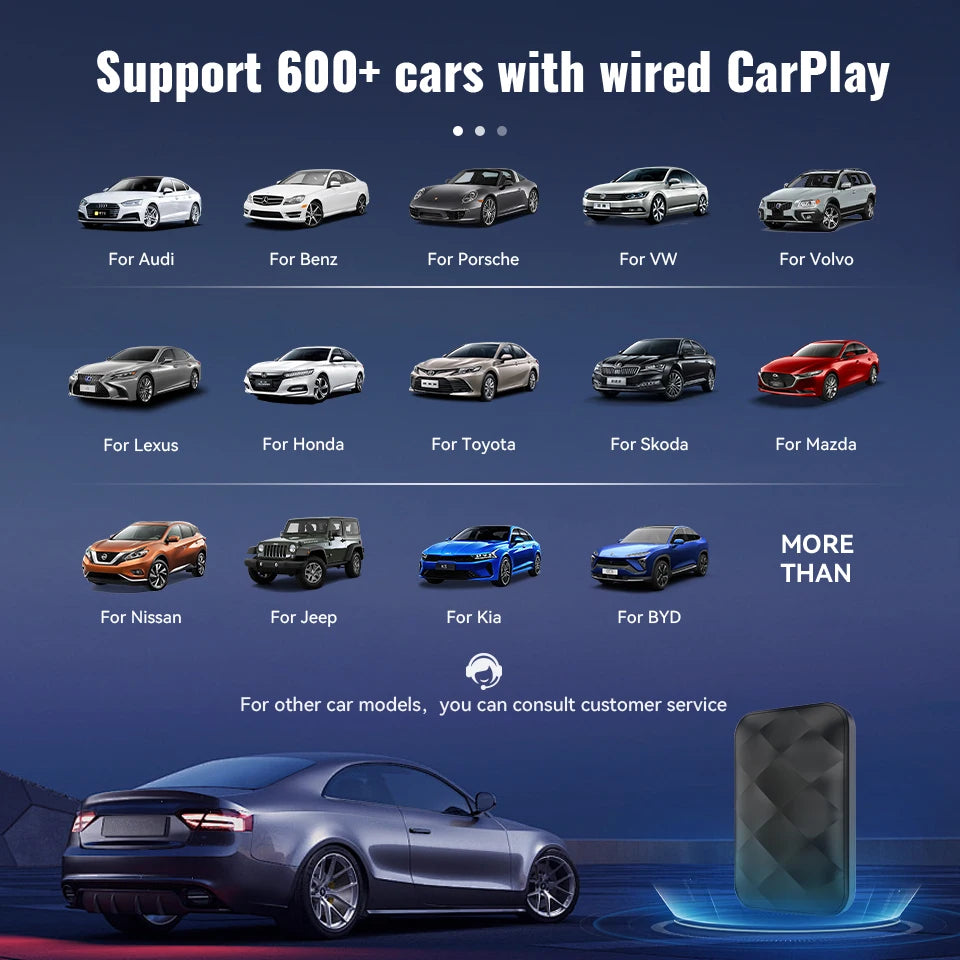 Acodo 3In1 CarPlay AI Box - 32GB 5V Strom Kompakt USB
