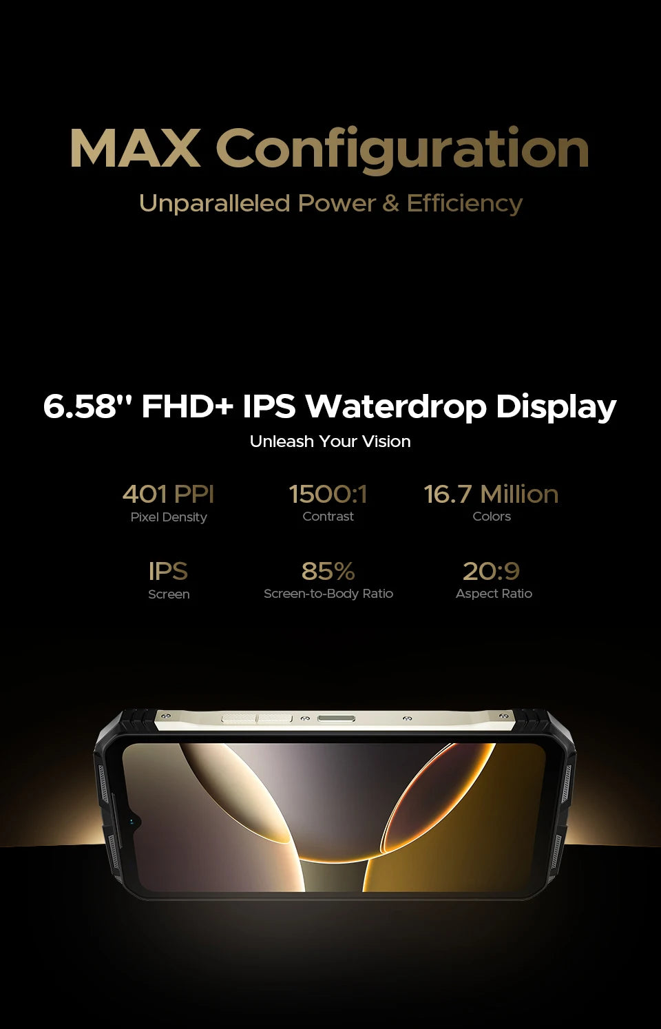 DOOGEE V Max S Robustes 5G - Kapazität 22000mAh 33W 6,58 Zoll