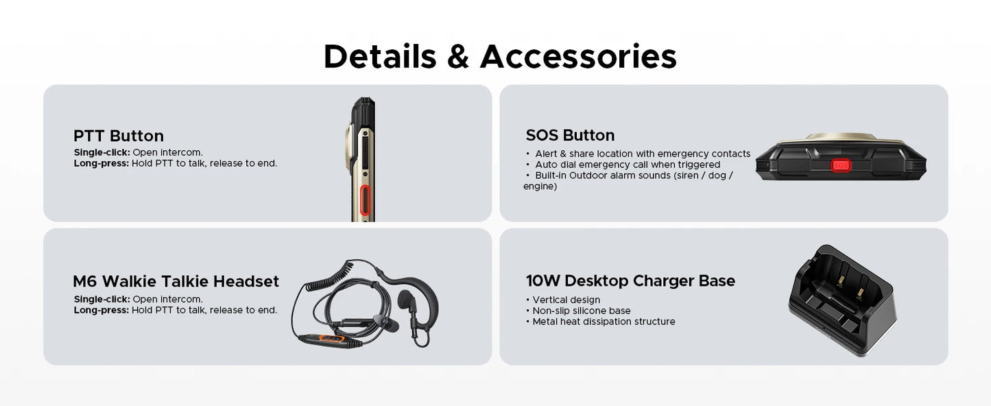 DOOGEE Fire 7 Ultra 5G Robustes Smartphone - 13000 mAh, 33 W, 6,6 Zoll