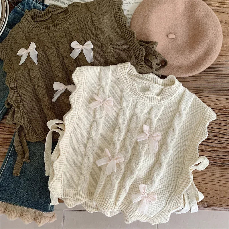 Koreanische Kinder Strickweste - Dicke Weiche Wolle Gr 1-3y