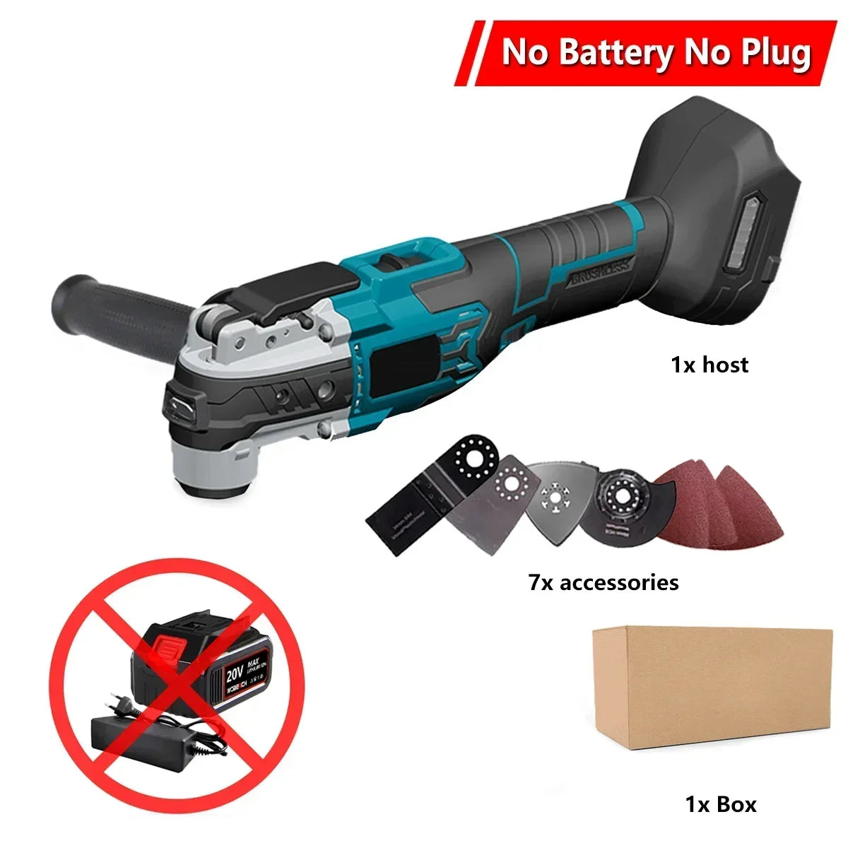 Brushless Cordless Oscillating Multi Tool Electric Trimmer/Shovel/Cutting Saw For Makita 18V Battery Multifunctional Power Tool