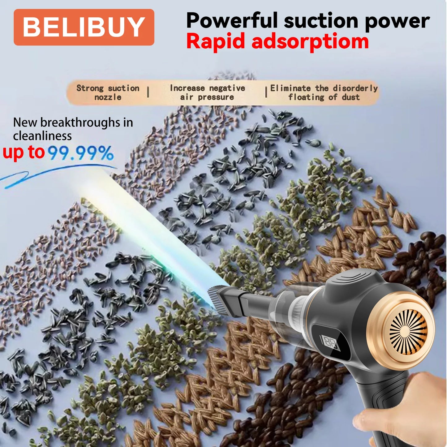 BELIBUY home appliance car vacuum cleaner high power strong suction carpet cleaner machine Portable vacuum cleaner