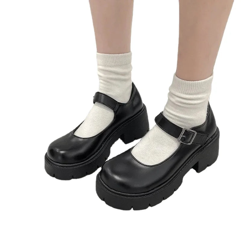 Schuhe Lolita Frauen 2025 - Japanischer Stil Mary Jane Vintage Mädchen - Hohe Absätze Platform College Student Pumps