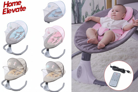 Elektrische Babyschaukel Mit Fernbedienung 4 Geschwindigkeiten