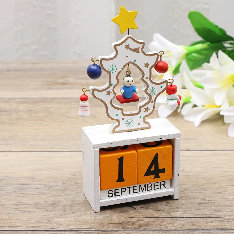 CN Adventskalender Holz Countdown - Kapazität 24 Tage, Größe 15x20 cm
