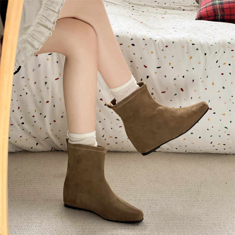 Ghete fără gleznă Ohmmayby ​​​​Slip-On - Mărimi 36-41, Toc 3-5 cm