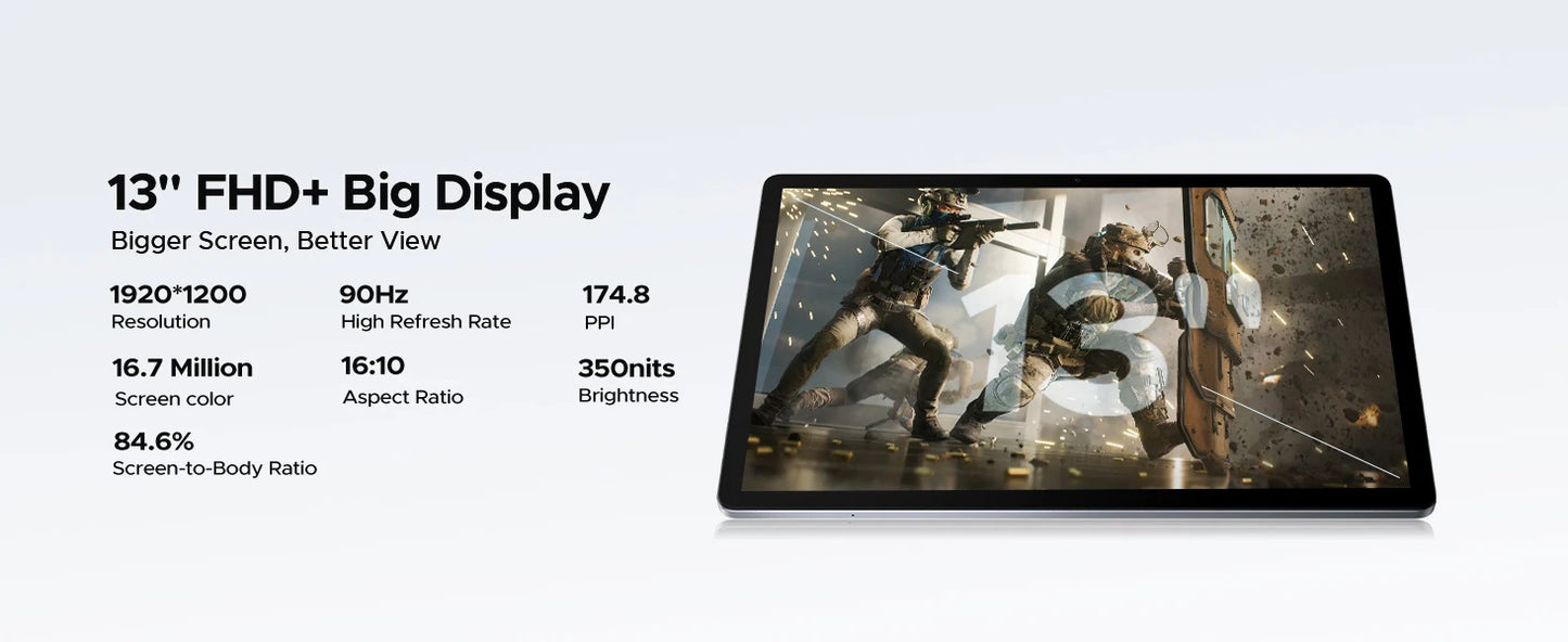 DOOGEE U13 Ultra Slim Tablet - Speicher 6GB RAM 256GB Akku 11000mAh