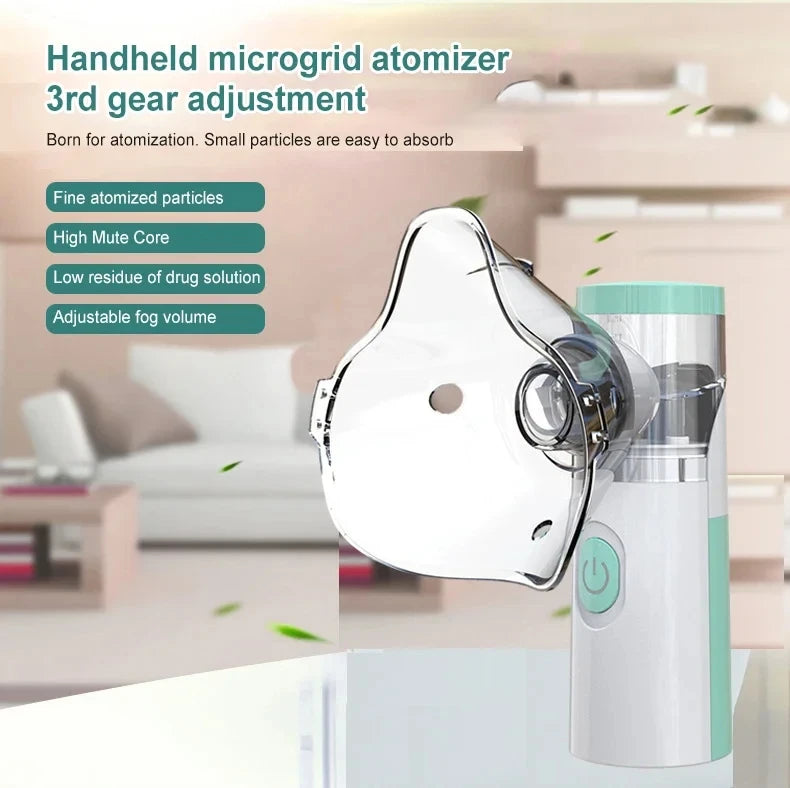 Outdoor Portable Atomizer Kids Adult Saving Emergency Device Nebulizer Silent Mesh Mini First Aid Kit Handheld Asthma Inhaler