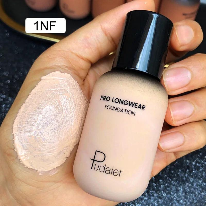 Face liquid foundation makeup waterproof base whitening cover dark circle