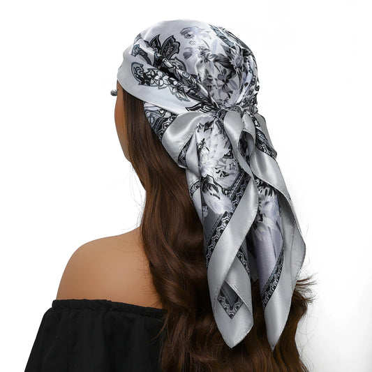 Kopf Foulard Seidenglanz - 90x90 cm Polyester weich