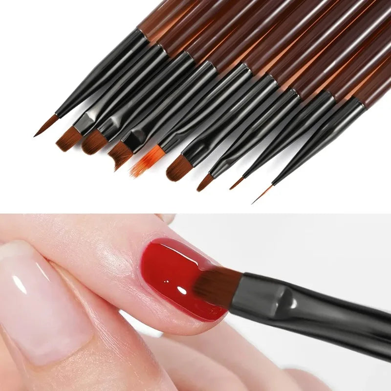 Choice Nagel Pinsel Set Präzision - 9 Stück Kunststoff