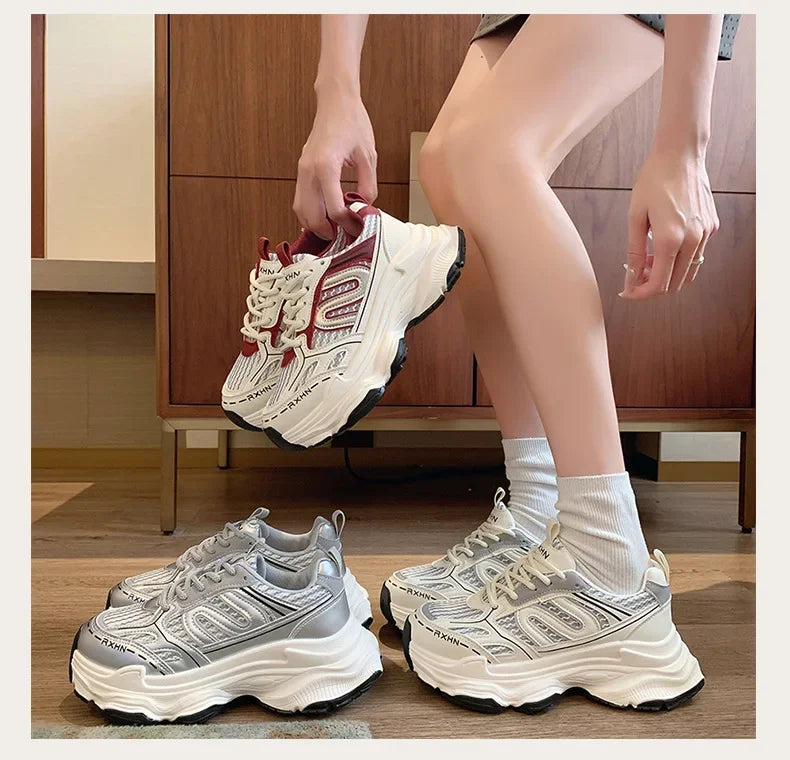 YBQJOO Sneaker Atmungsaktiv - Größe 36-41 Sohle Gummi