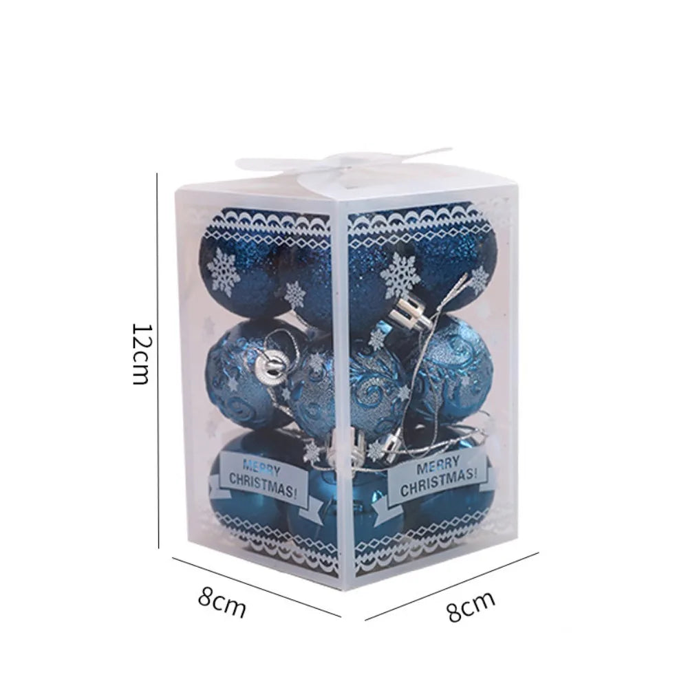 Choice Kugeln 12er Set - Kunststoff-Weihnachtskugeln 4 cm, 9 Farben