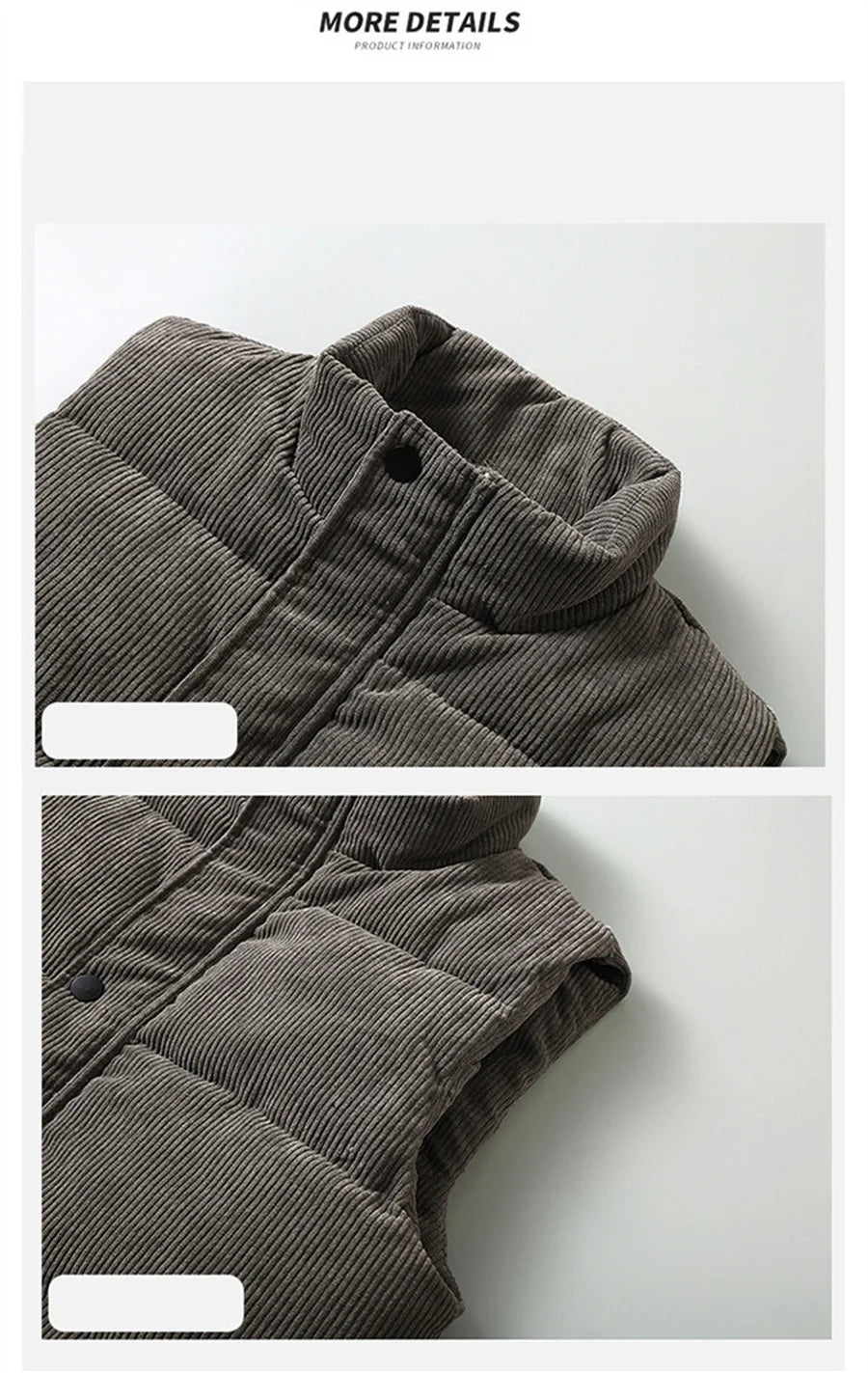 Hebei Weste Warm - Größe 5XL, Corduroy, Gepolstert