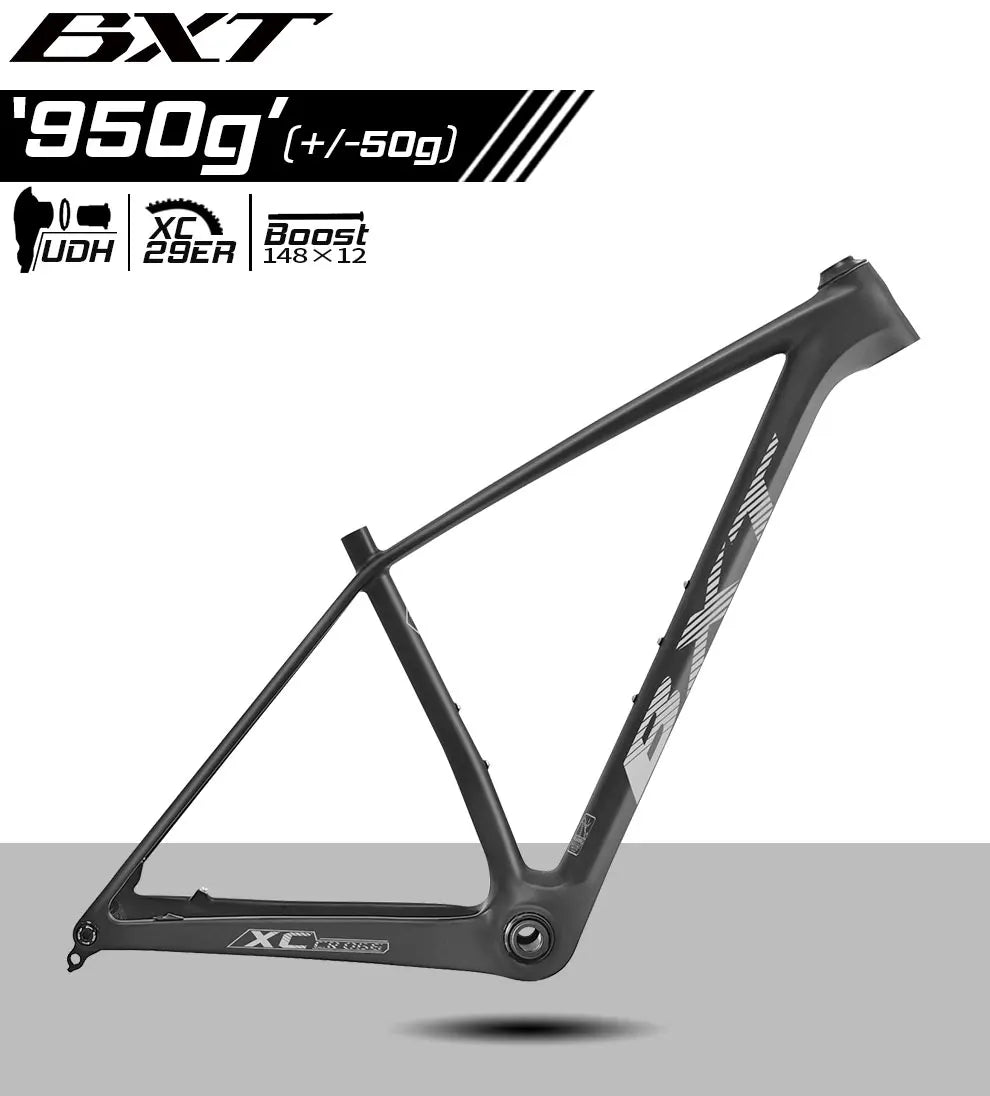 BXT T1000 carbon mtb frame 29er carbon bike frame 29 carbon mountain bike frame boost 148*12 disc brake bicycle frame UDH hanger