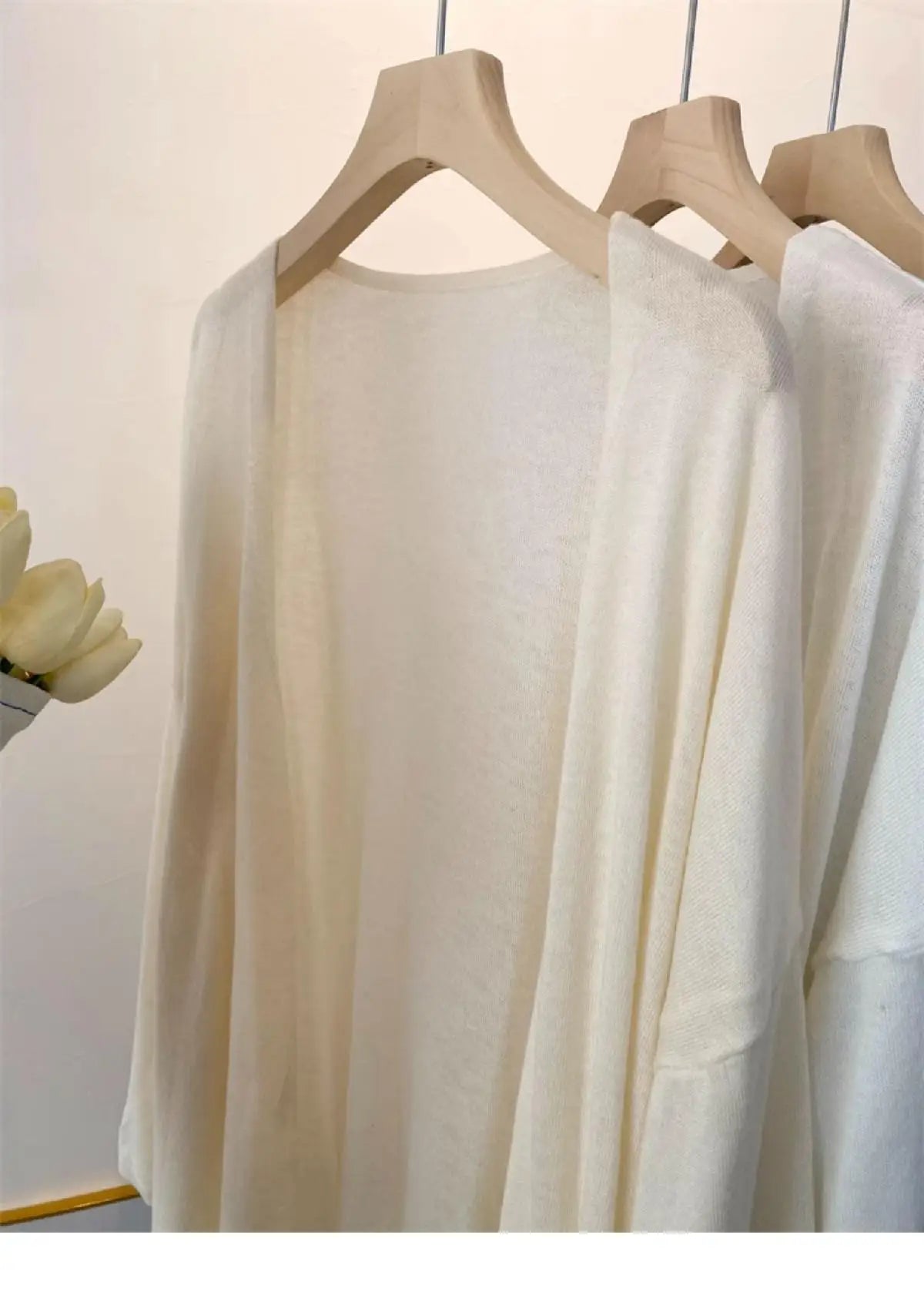 LovelyRoyalCN Cardigan Sommer Strick - Größe M, Material Baumwolle, Farbe Apricot