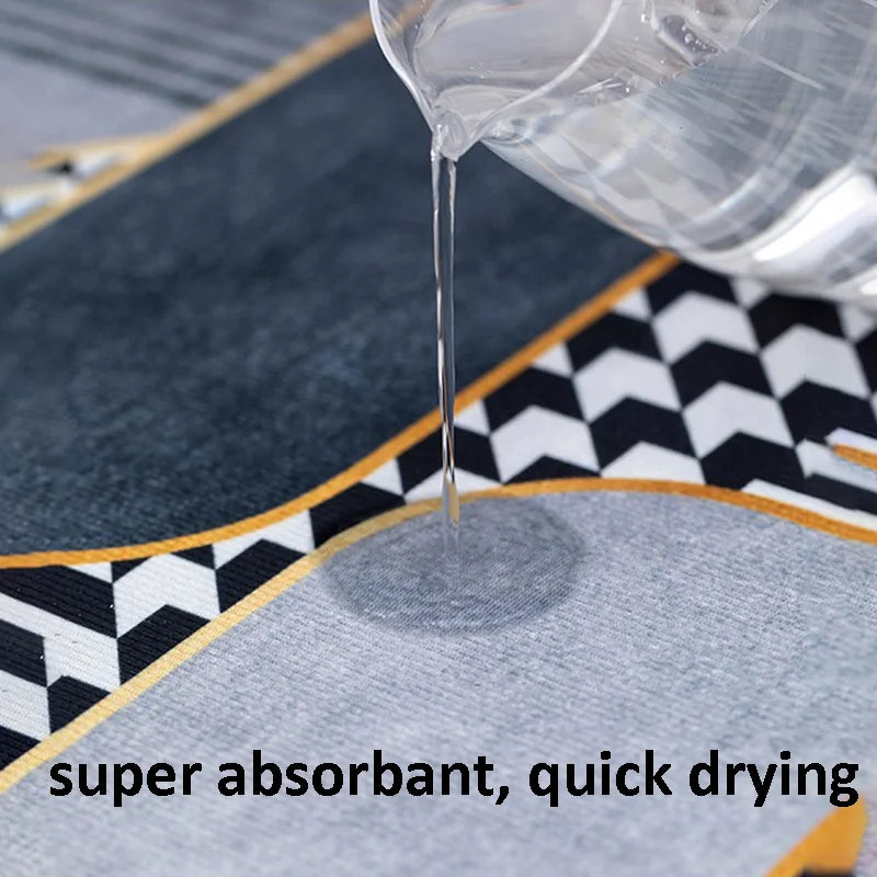 Panda Cartoon Dog Pattern Soft Cushion Bath Mat Quick Dry Super Absorbent Non-slip Bathroom Rug Diatom Mud Carpets Waterproof