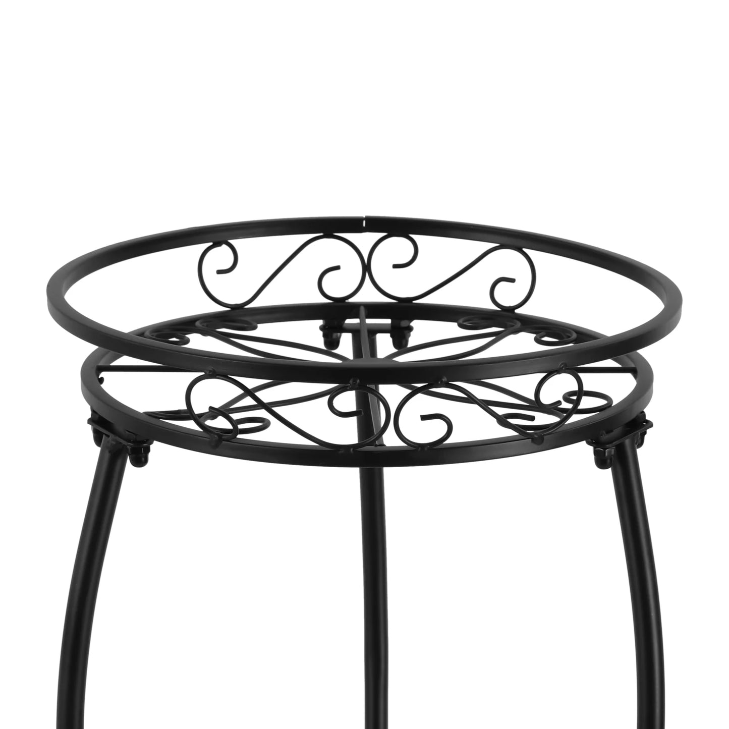 BlumenMeister Blumenständer 3-stöckig Metall Schwarz