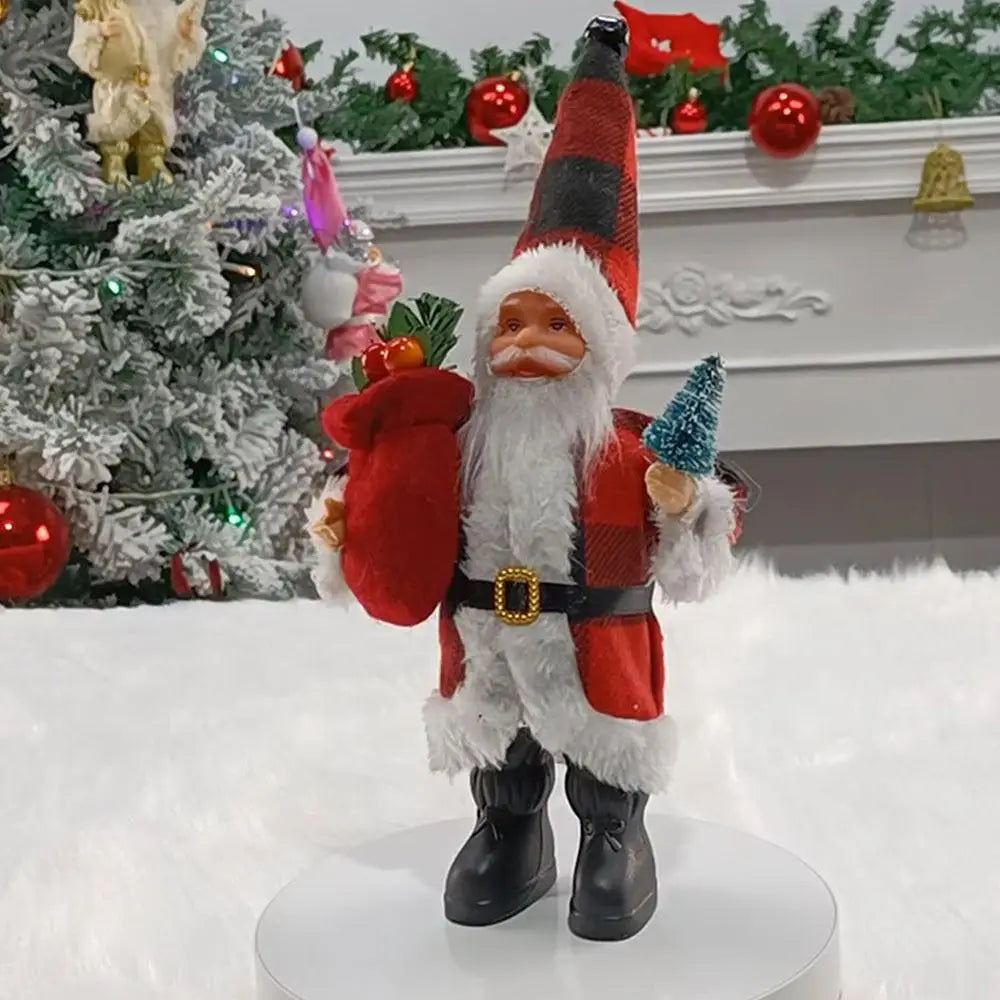 1pc Christmas Decoration Standing Santa Claus Statue Xmas Tree Oranments Hanging Pendants Desktop Adornment Party Supplies Gift