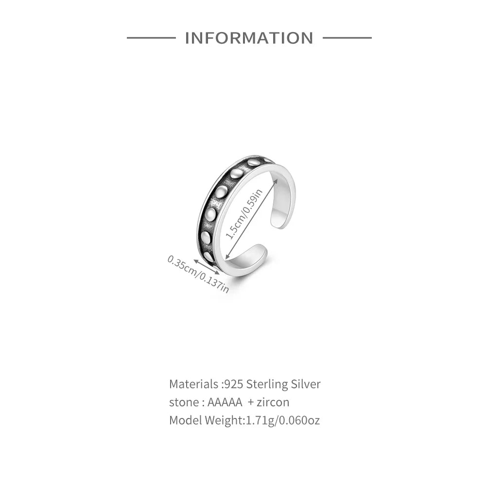 925 Silber Zeh Ring Verstellbar - Sterling 1.7g Zirkonia