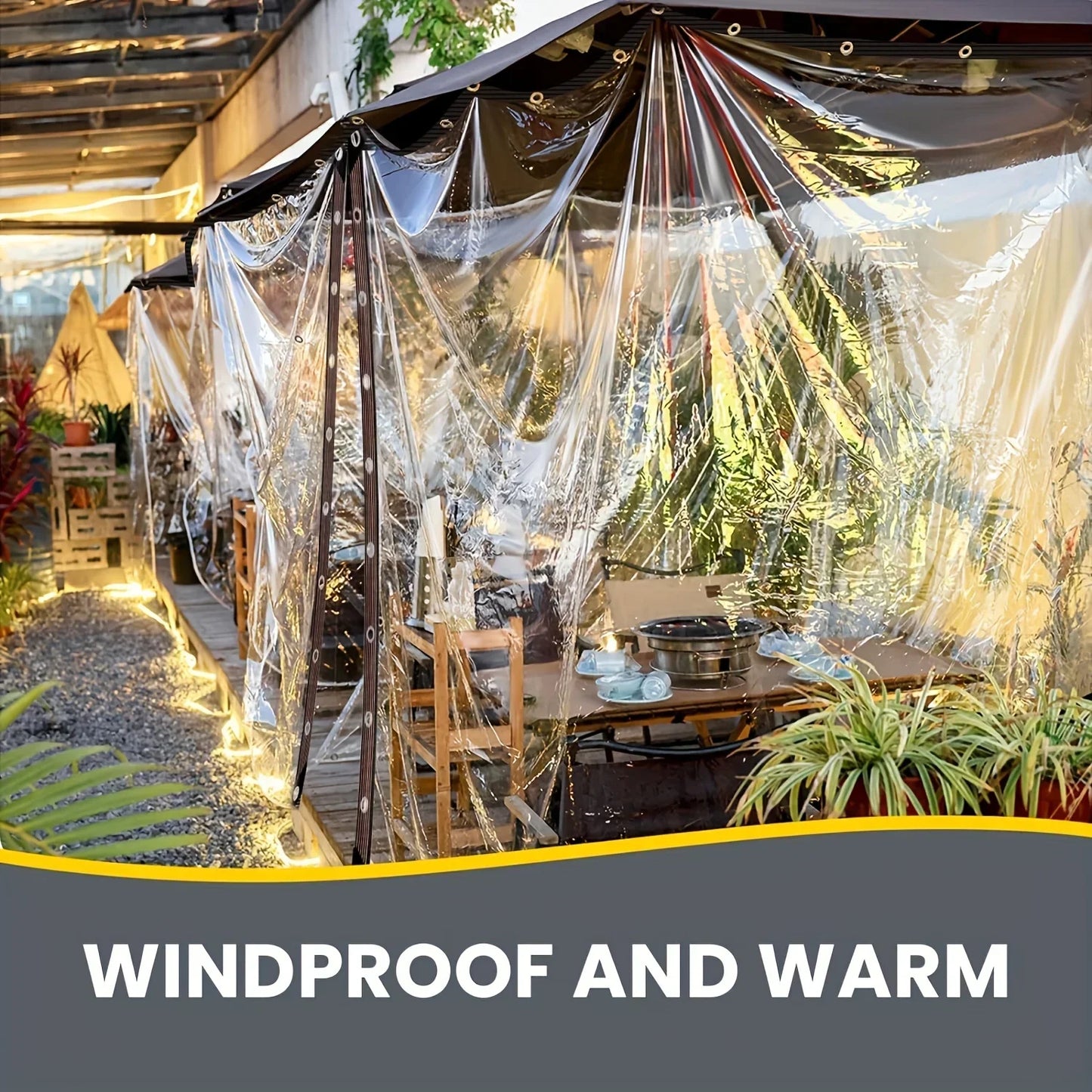 Plane 2025: Clear Waterproof Tarp Seal Ring - Rainproof Outdoor Garden Cover Patio Chicken Coop Porch Canopy Camping Collection