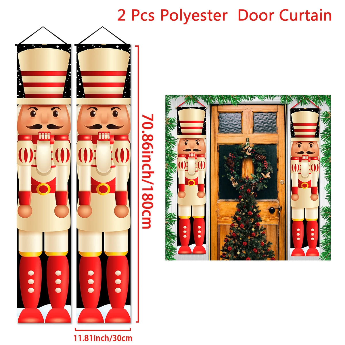 CN Zhejiang Türbanner Weihnachtsdeko - Größe Groß, Polyester