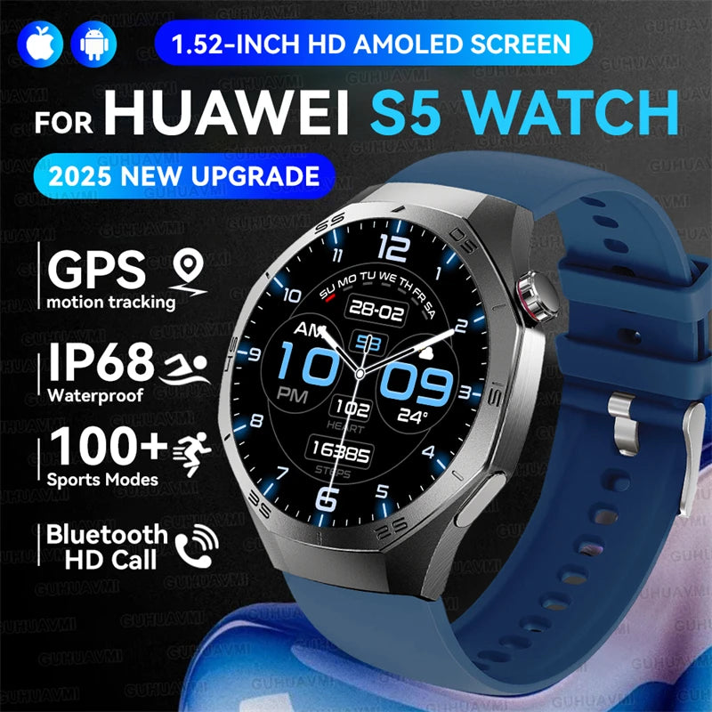 Huawei GT5 Pro AMOLED Display - 1.52 Zoll GPS IP68 Puls