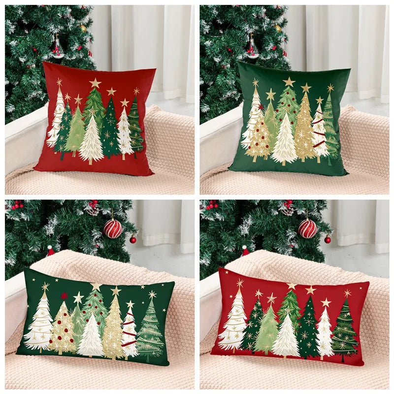 Christmas Pillow Cover Merry Christmas Party Decoration 2025 Xmas Christmas Tree Pillow Cover Navidad Natal New Year Gift 2026