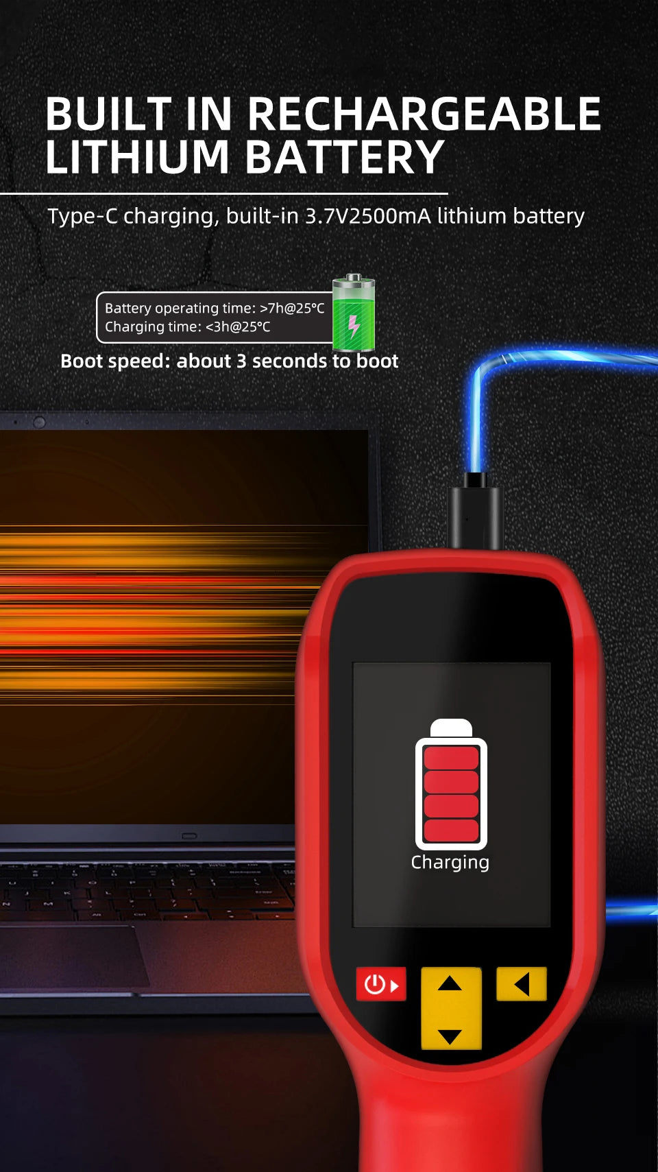 Cameră de termoviziune HX1 profesională, rezoluție 240×240 -20~550°C, cu software pentru PC