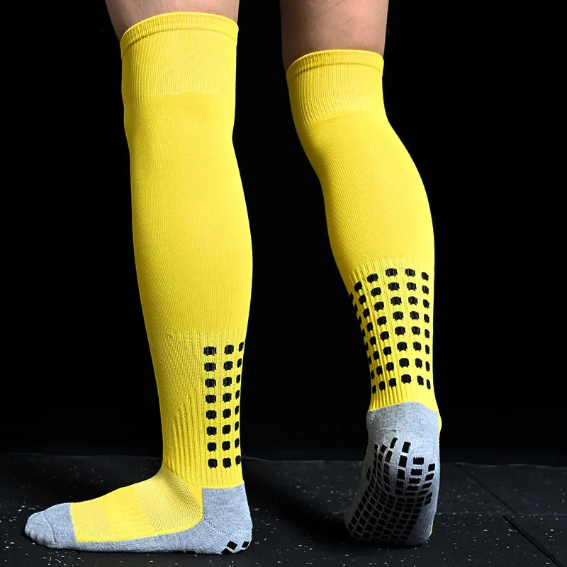 Neue Lange Fußballsocken mit Silikon-Saugnapf-Griff - Antirutsch-Fußballsocken für Sport, Männer und Frauen