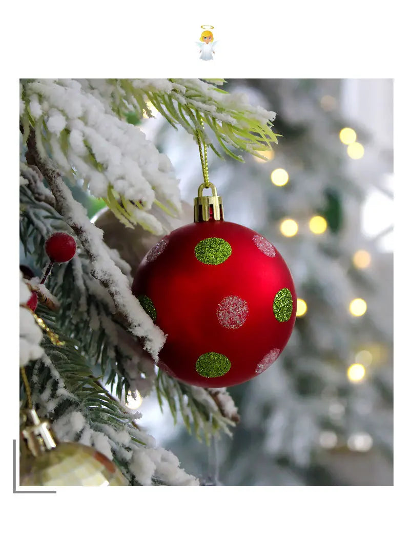 Neues Weihnachtsball-Set Handbemalt - Kapazität 40 Stück Ø6 cm