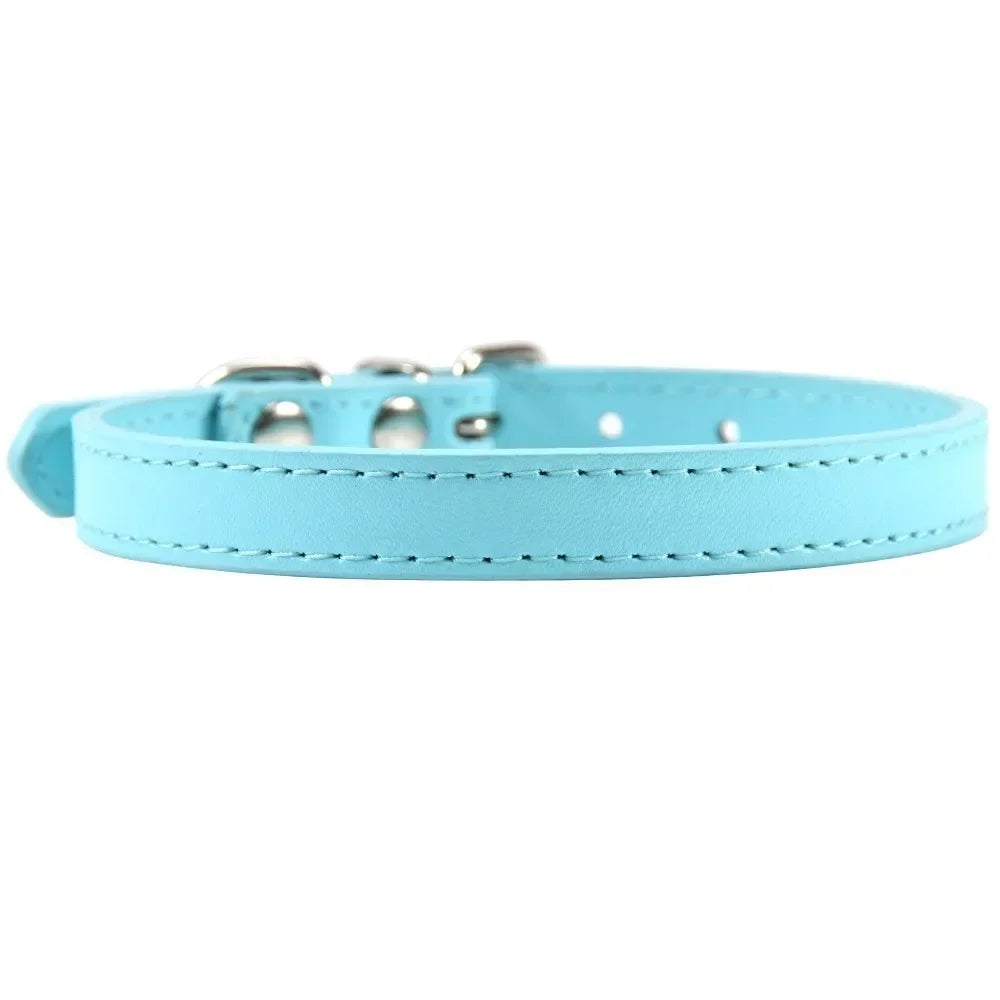 Colorful Leather Puppy Cat Collar Cute Kitten Necklace Name Personalized Collar for Cats Dogs Pet Supplies Accessories Harness