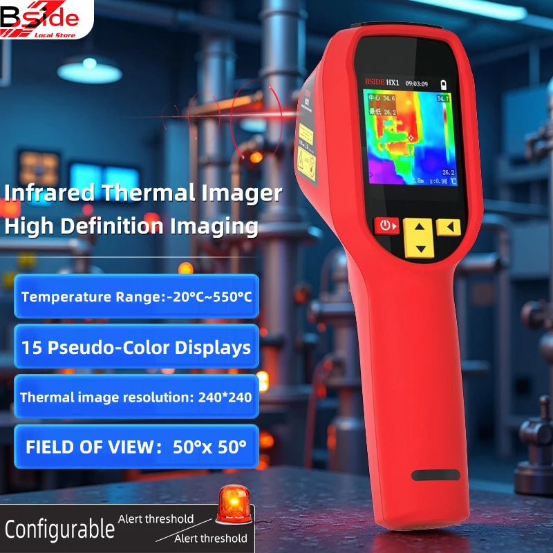 Wärmebildkamera 2025: BSIDE Handheld Thermal Imaging - 240X240 Temperatur-Messgerät für PCB, Automobil und Pipeline-Inspektion