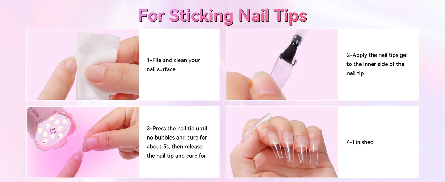 Makartt UV LED Nail Lamp Rechargeable Mini UV Light for Gel Nails Polish Fast Curing Goosenecks UV Lamp 10W Equitment Manicure