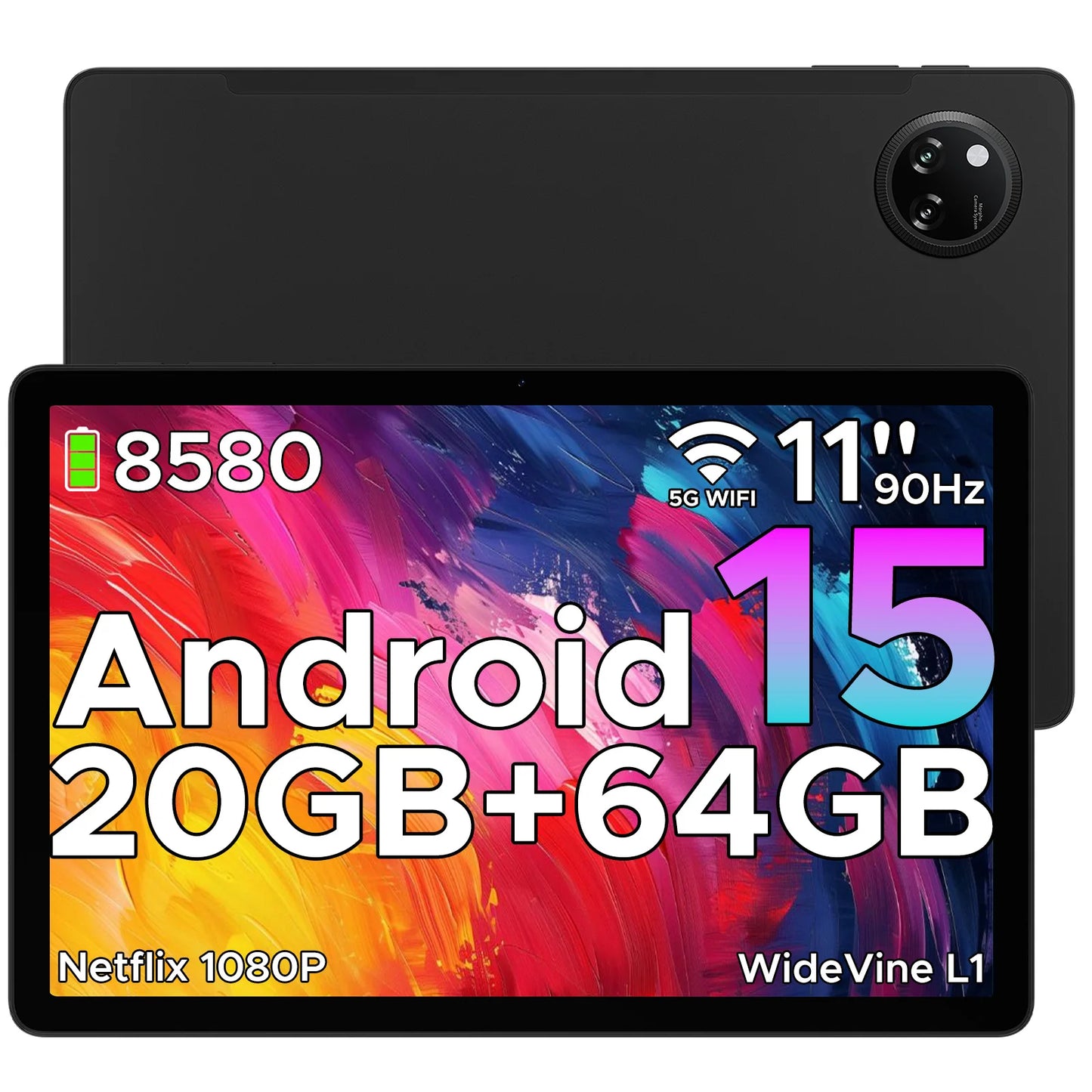 DOOGEE Tab A9+ 2-In-1 Tablet - 11 Zoll Display, 8580mAh Akku, 64GB ROM