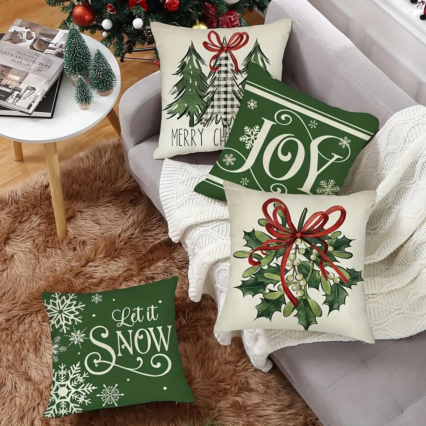 Merry Christmas holiday decoration pillow cover living room sofa car cushion cover home Bedroom room decoration New Year gift