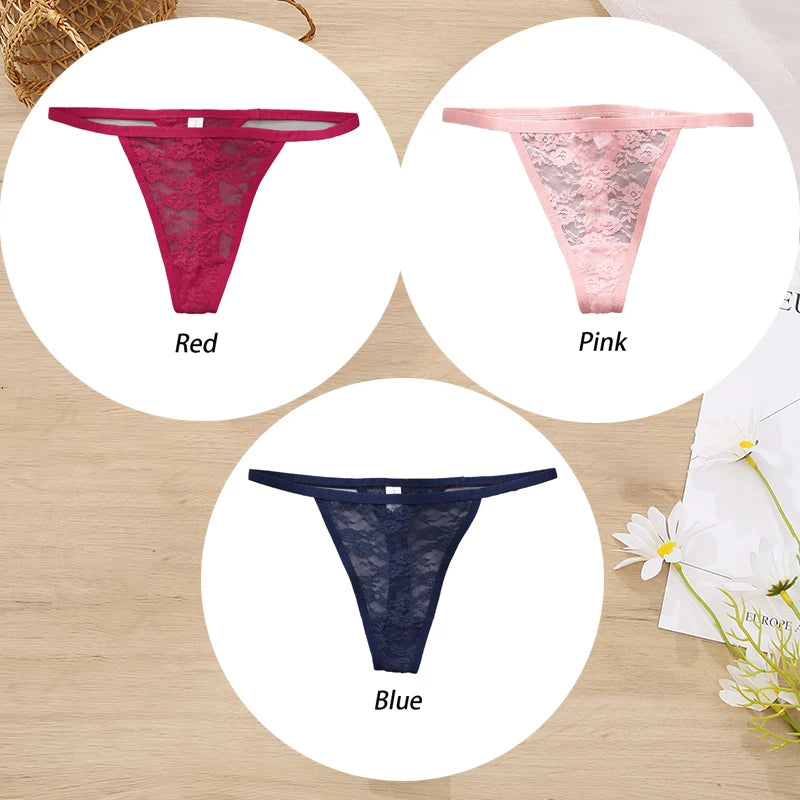ZhejiangChoice Spitzen-Set Damen G-String - 3er Low Waist