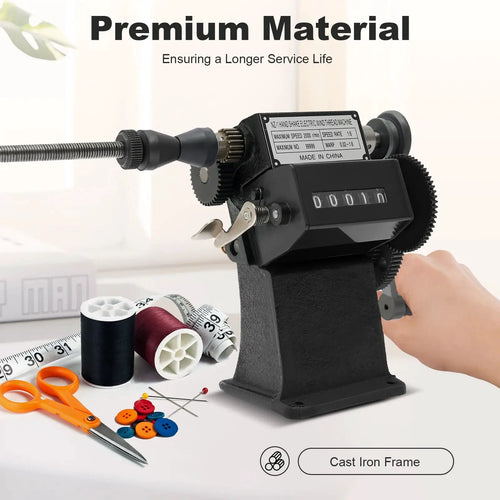 Elektrischer Spulenzählerwickler mit Handkurbel 0-99999 Manueller Spulenwickler mit Zählerzählwickelmaschine für Drähte von 0,02–2,6 mm