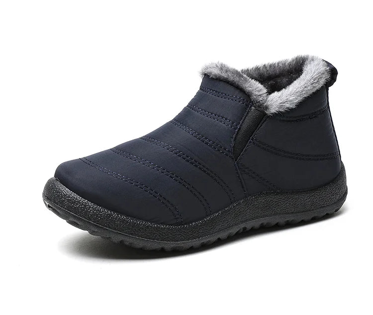 Ghete de iarnă pentru femei HAJINKCN, impermeabile, cu căptușeală - Mărimea 36-41, fără slip, până la gleznă