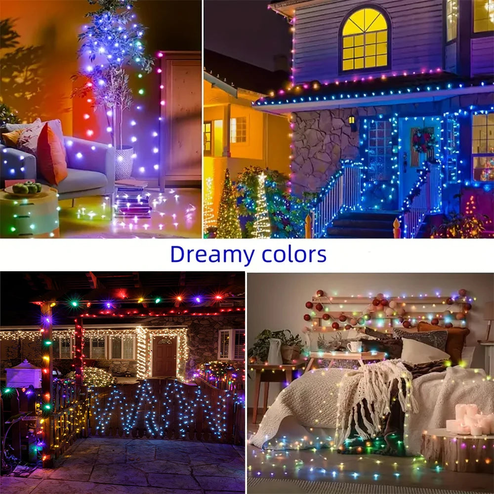 WELPUR RGBIC Lichterkette - USB-Betrieb, IP67, Länge 5-20 m