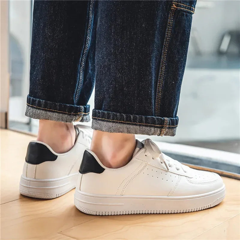 NKLSA Sneaker Atmungsaktiv - Dicke Sohle Weiß Größe