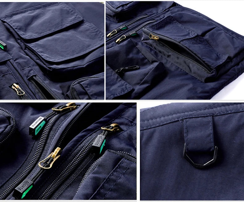 Fujian Multi-Pocket atmungsaktiv - 5XL, Taschen, dünn