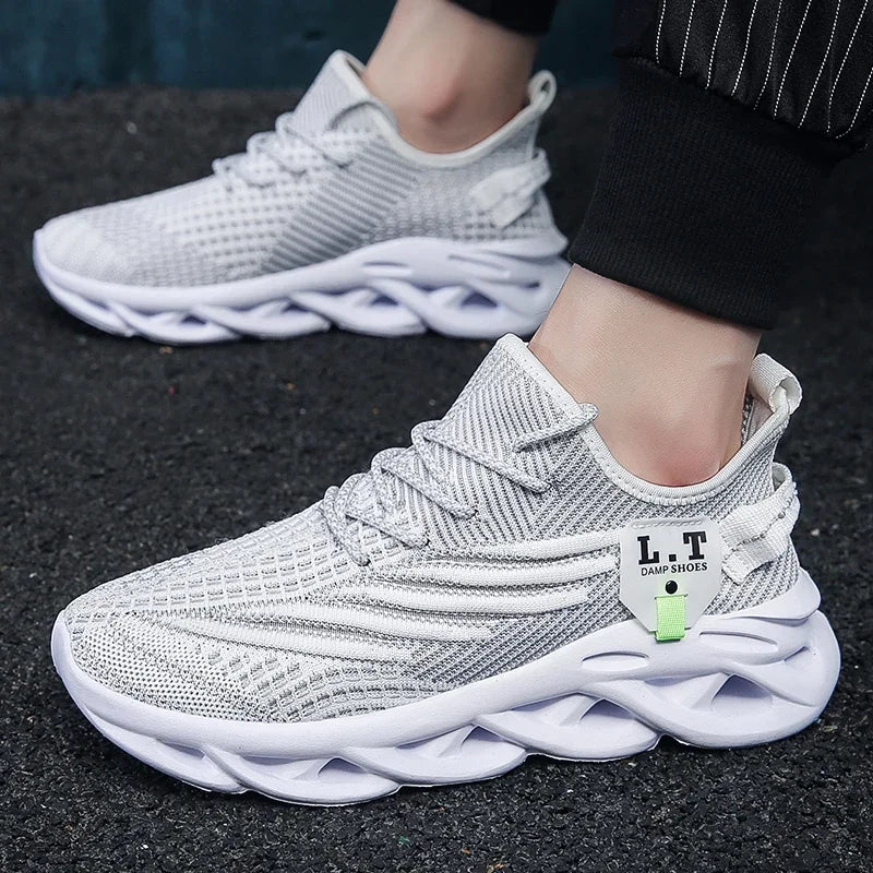 Herren-Sport-Sneaker 2025: YRZL Männer Sport Laufen Schwarz Jogging Schuhe Lässige Sneaker Outdoor Atmungsaktiv Mesh Frauen Leicht Stoßdämpfung Schwarz Tennis Kollektion