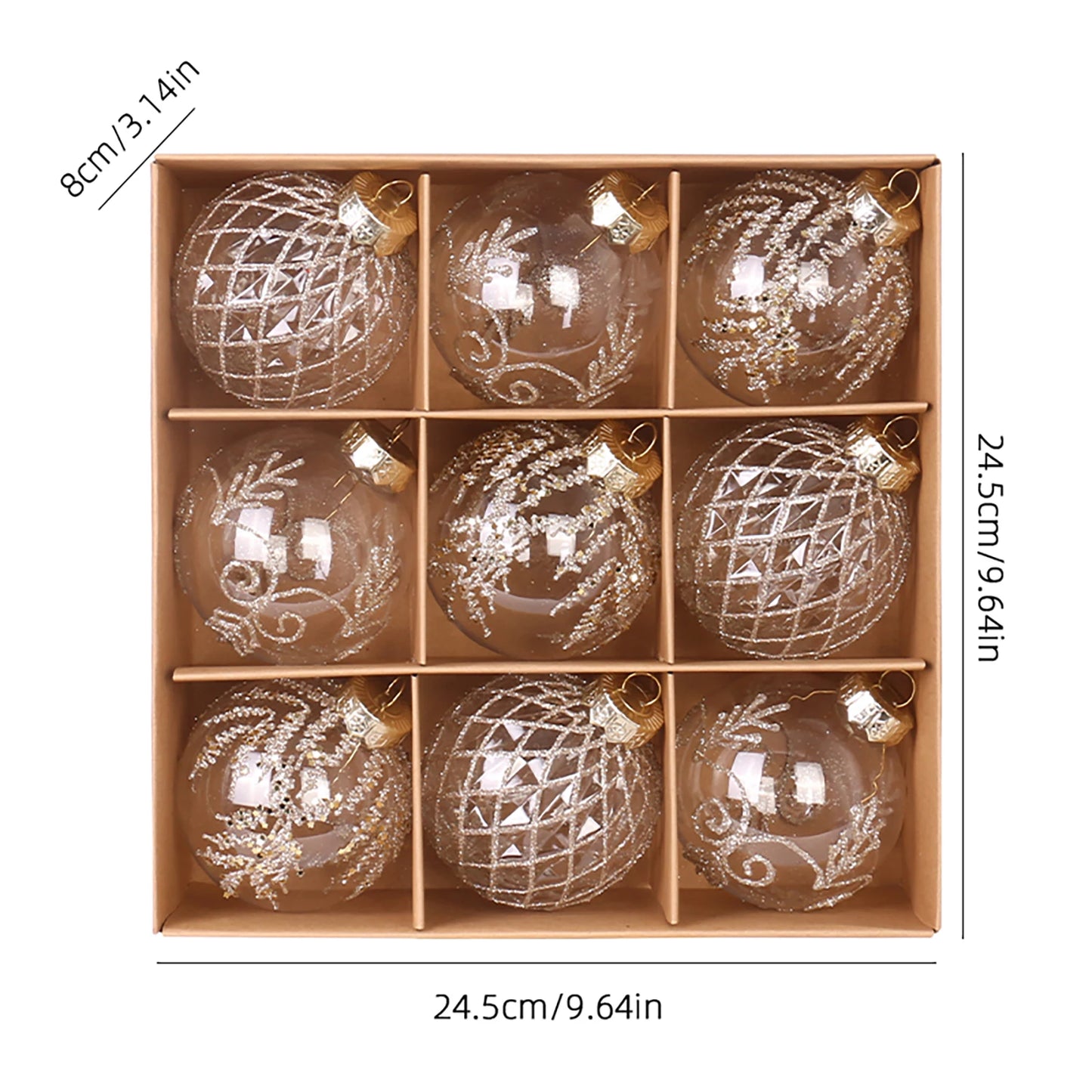 Choice SY24BA32 Bruchsichere Kunststoffkugeln - Ø8 cm, 9 Stück