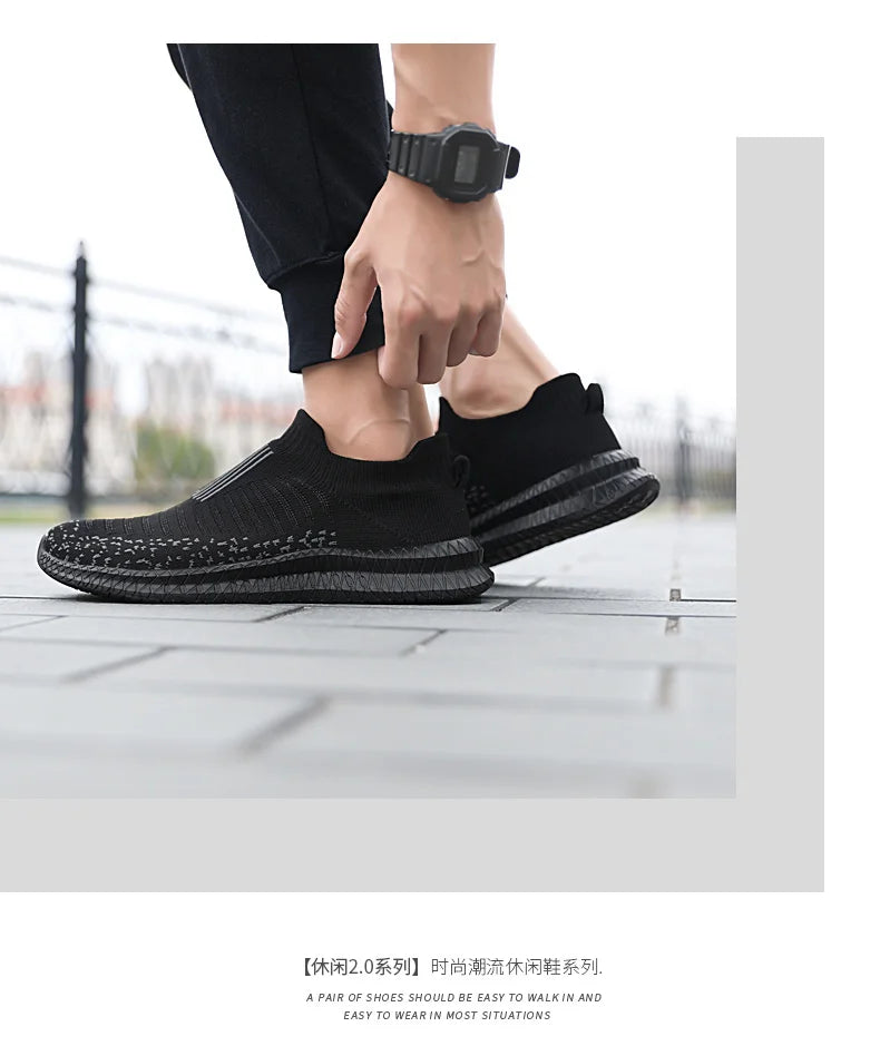 Men Shoes Lightweight Sneakers Men Fashion Casual Walking Shoes Breathable Slip on wear-resistant Mens Loafers Zapatillas Hombre