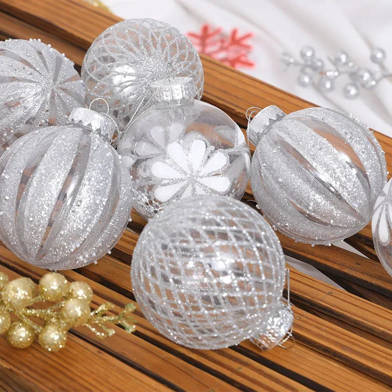 Choice Weihnachtskugel Set 8 cm Durchmesser - 9 Stück Kunststoff